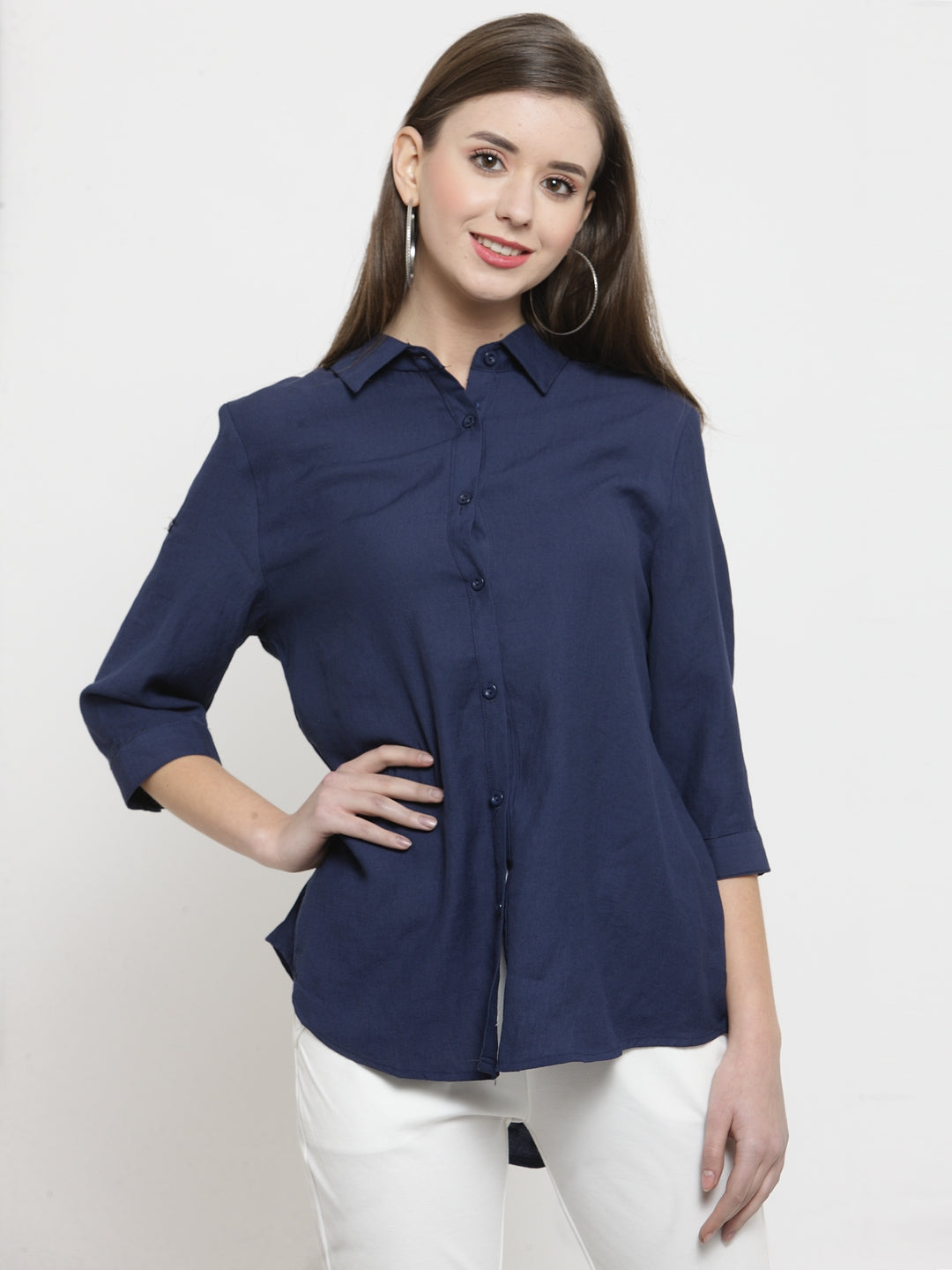 plain navy blue shirt womens