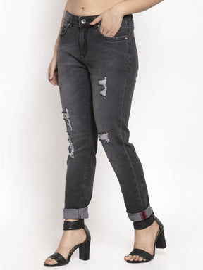 women mid rise black skin fit jeans