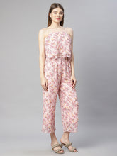 women dusty pink floral printed dress