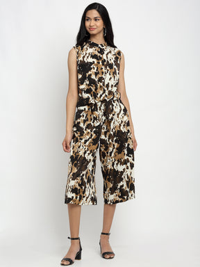 women snow leopard printed cocord set