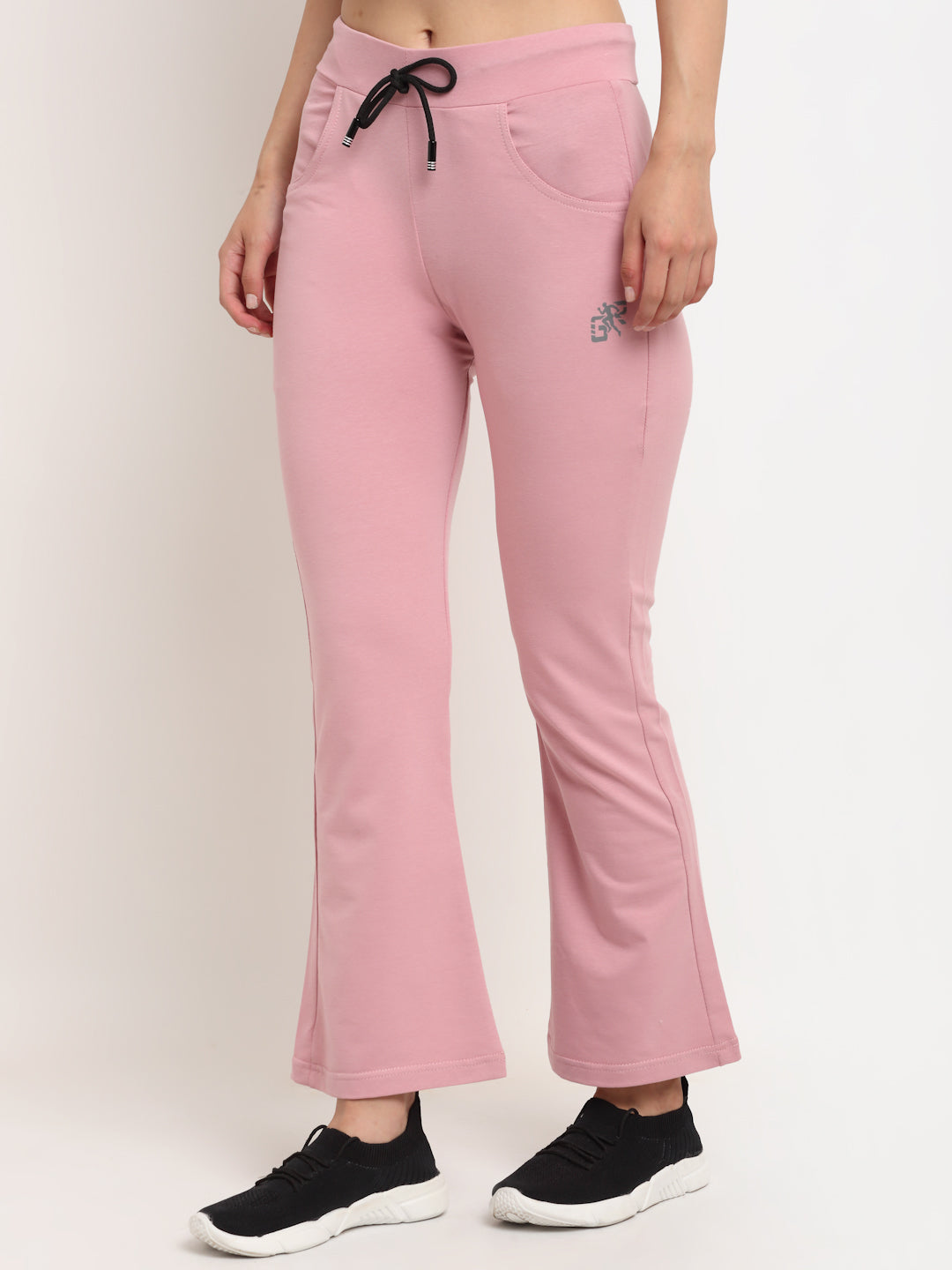 Women Pink Solid Cotton Linen Lower