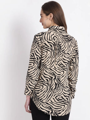 Women Zebra Printed Shirt