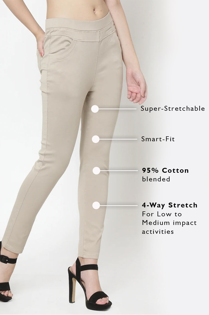 Women Stylish Stretchable Jeggings Trouser Kurti Pants or Girls